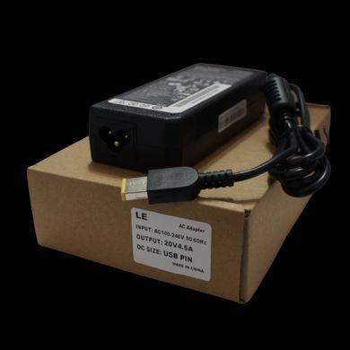Зарядное устройство для ноутбука 12,3-4,73 mm USB 4,5A 20V Lenovo 90W А+ кабель AC в комплекте новая