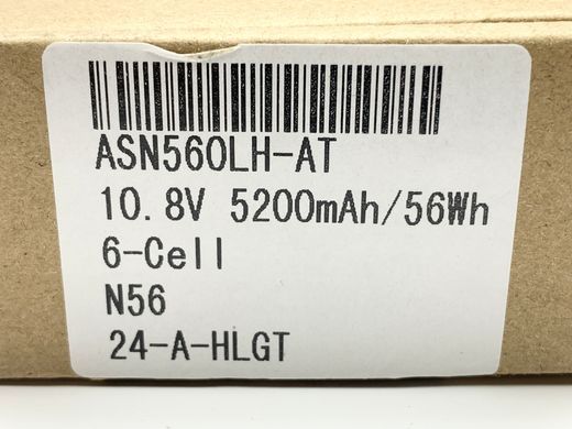 Батарея для ноутбука Asus N46, N56, N76 (A31-N56) 10.8V 5200mAh чорна з елементами A+